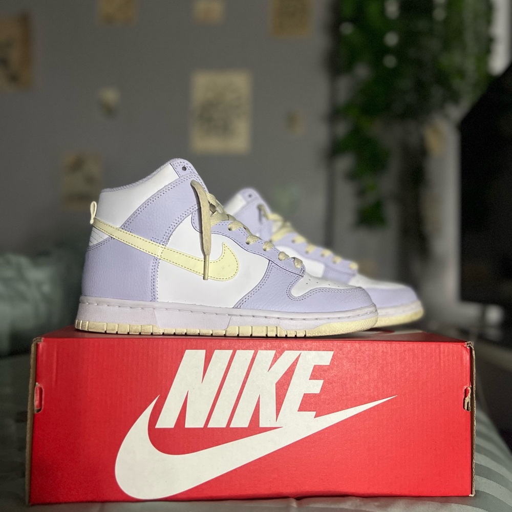 Coconut Milk Oxygen Purple Women's Nike Dunks High